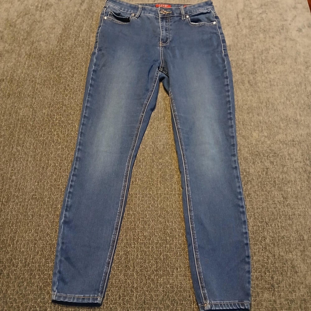 Guess High Waist Skinny Chiara Fit Blue Denim Jeans W29 sz 8